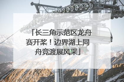 长三角示范区龙舟赛开桨！边界湖上同舟竞渡展风采