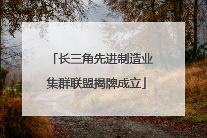 长三角先进制造业集群联盟揭牌成立