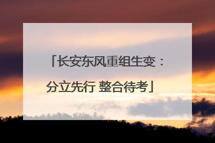 长安东风重组生变：分立先行 整合待考