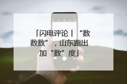 闪电评论丨“数数数”，山东跑出加“数”度