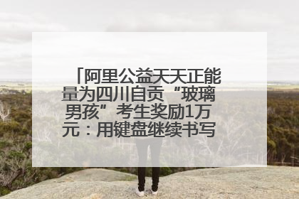 阿里公益天天正能量为四川自贡“玻璃男孩”考生奖励1万元：用键盘继续书写不设限的人生