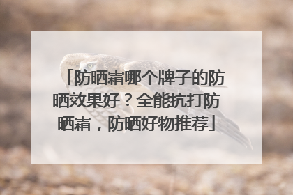 防晒霜哪个牌子的防晒效果好？全能抗打防晒霜，防晒好物推荐