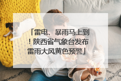 雷电、暴雨马上到！陕西省气象台发布雷雨大风黄色预警
