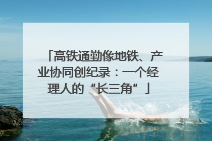高铁通勤像地铁、产业协同创纪录：一个经理人的“长三角”