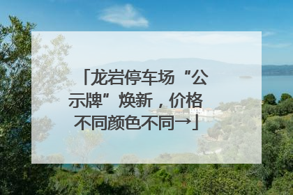 龙岩停车场“公示牌”焕新，价格不同颜色不同→