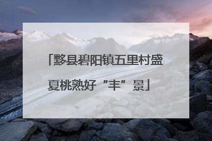 黟县碧阳镇五里村盛夏桃熟好“丰”景