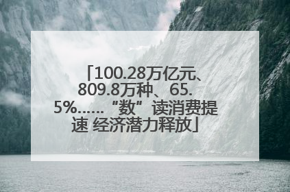 100.28万亿元、809.8万种、65.5%……“数”读消费提速 经济潜力释放