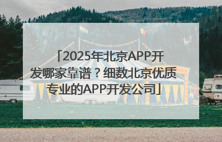 2025年北京APP开发哪家靠谱？细数北京优质专业的APP开发公司