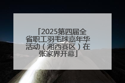 2025第四届全省职工羽毛球嘉年华活动（湘西赛区）在张家界开幕