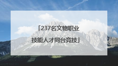 237名文物职业技能人才同台竞技