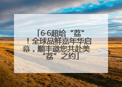 6·6超给“荔”！全球品鲜嘉年华启幕，顺丰邀您共赴美“荔”之约