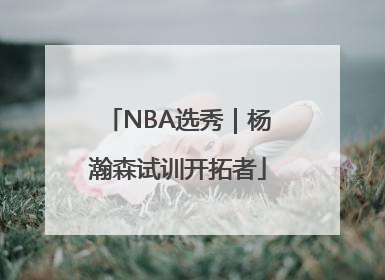 NBA选秀｜杨瀚森试训开拓者