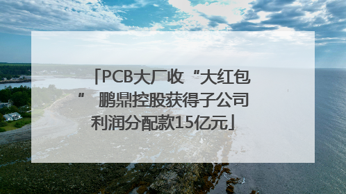 PCB大厂收“大红包” 鹏鼎控股获得子公司利润分配款15亿元